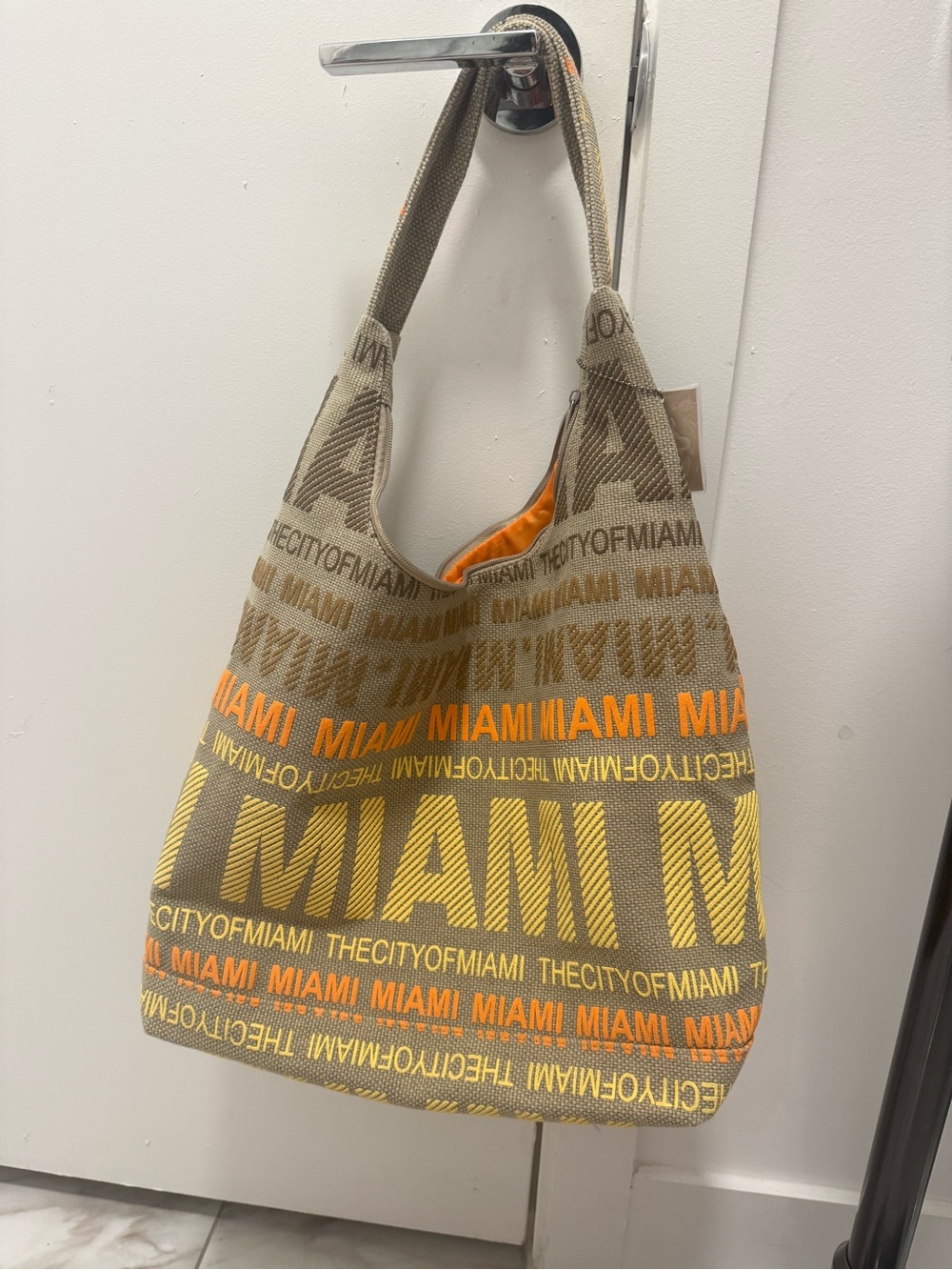 Robin Ruth Orange-Lined Canvas Tote